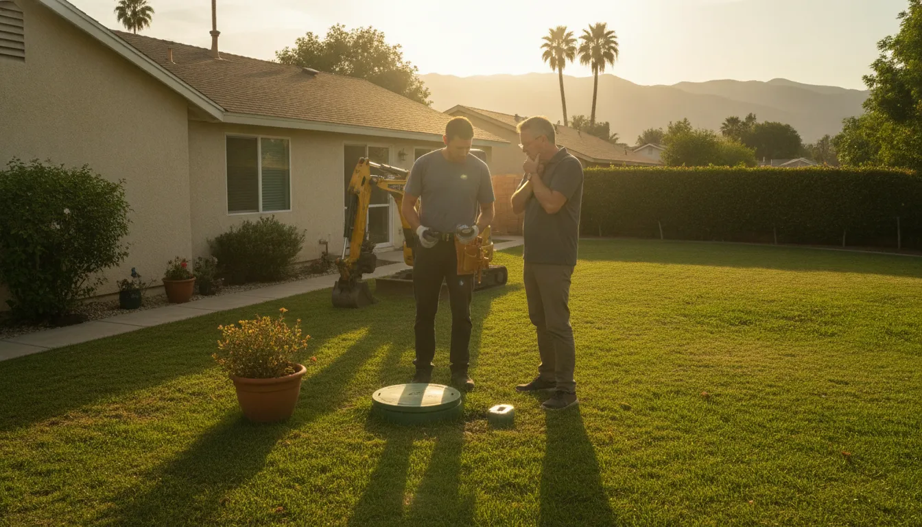 Septic system inspection planning for an Inland Empire home sale